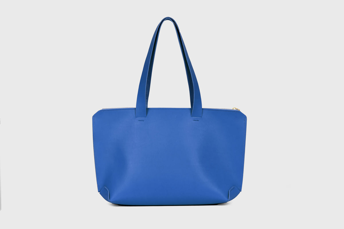 Tote Bag Zipper Royal Blue Leather Atelier Madre Manuel Dreesmann Barcelona Spain 2
