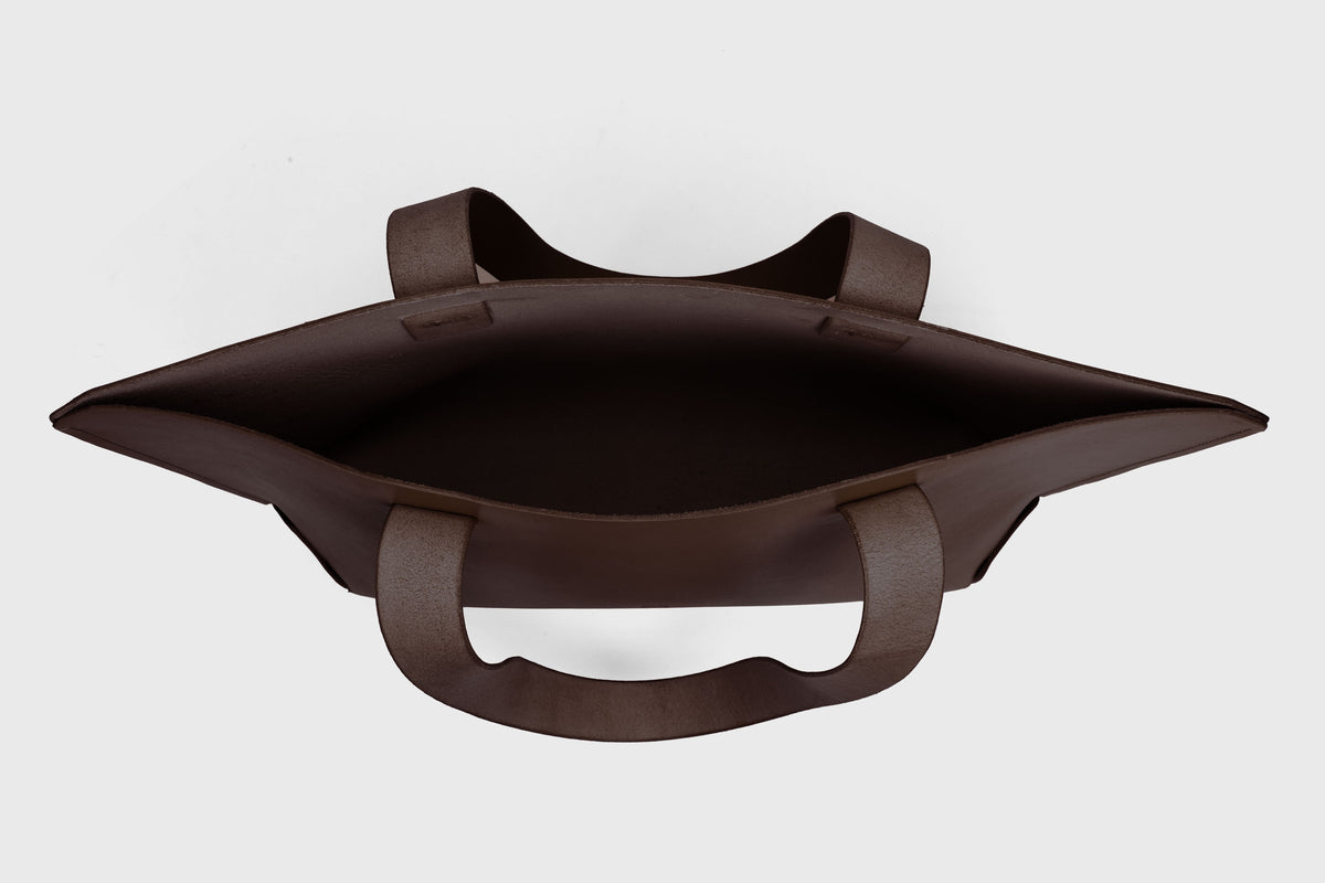 Tote Horizontal Chocolate Brown Leather Tote Atelier Madre Manuel Dreesmann Barcelona Spain 5