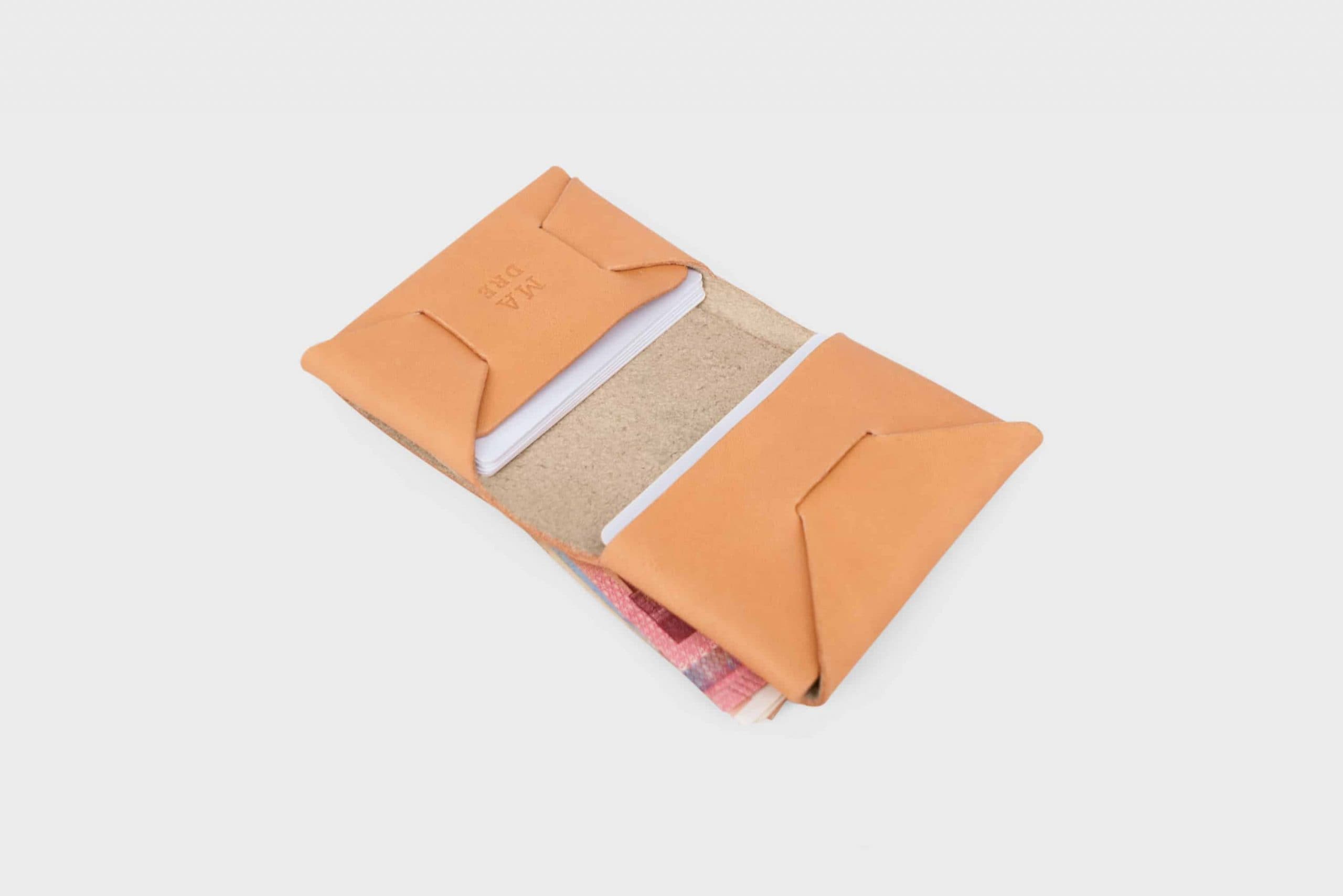 Cartera Origami de piel marrón