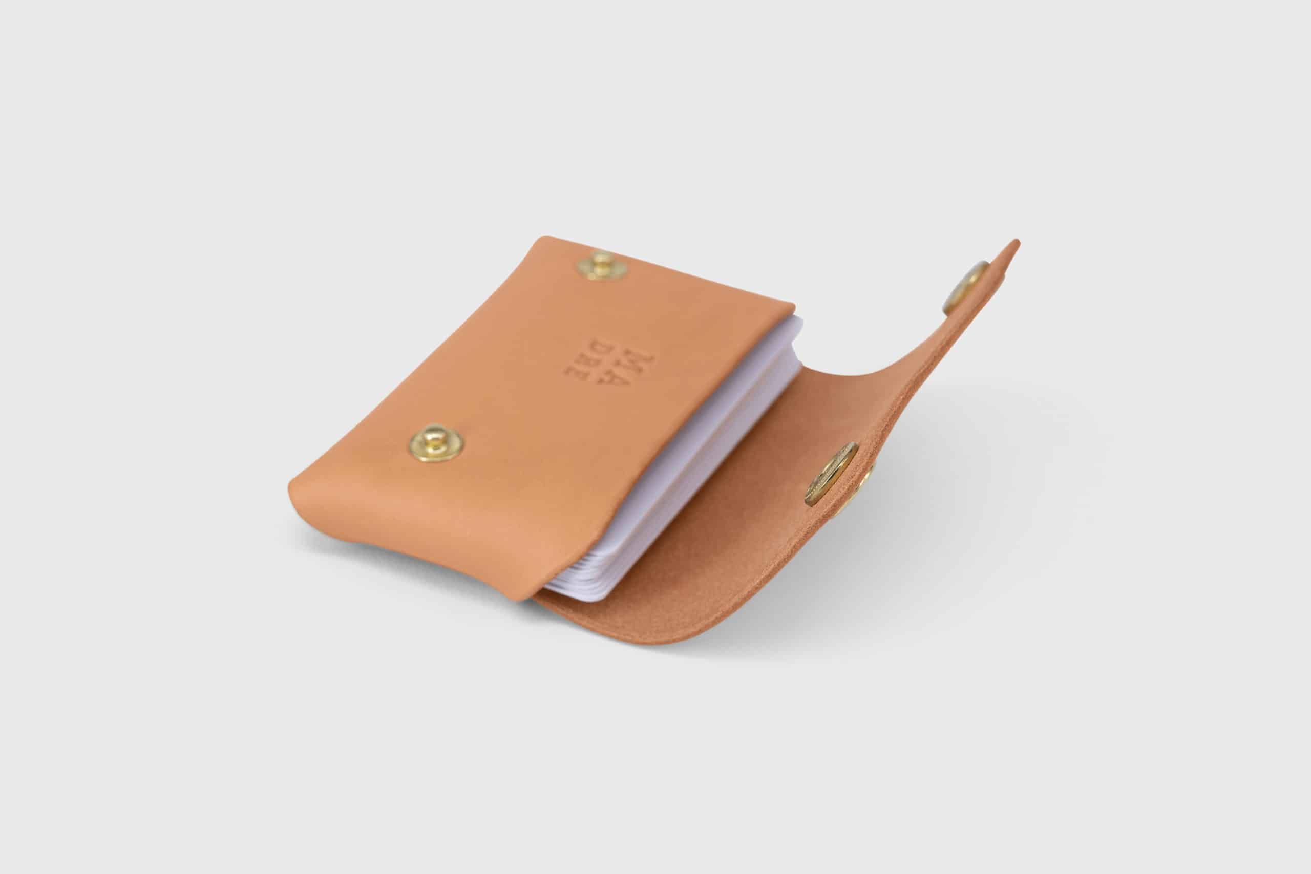 Vegetable tanned leather card holder