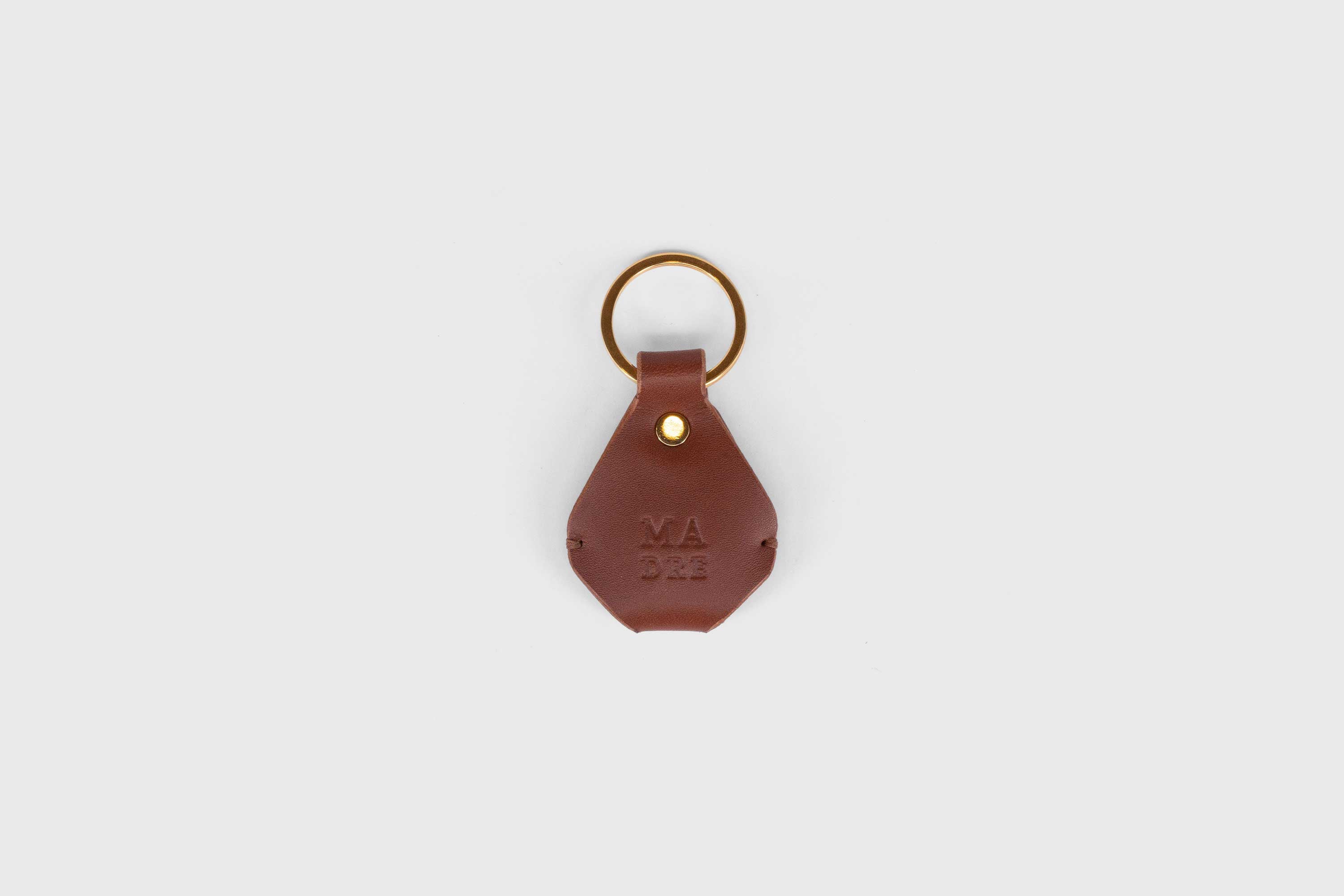 AirTag Leather Key Ring Holder Case Dark Brown Vegetable Tanned Design Manuel Dreesmann Atelier Madre Barcelona