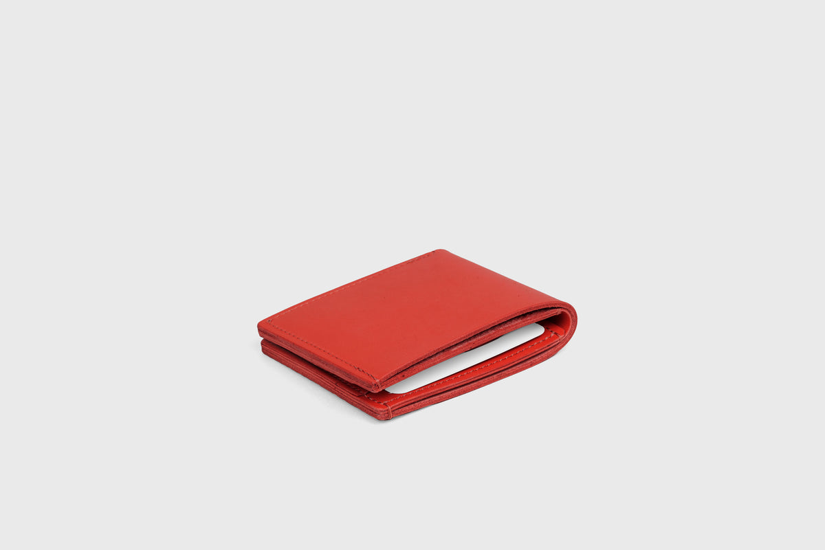 Bifold Wallet Horizontal 6 Slots Red Leather Atelier Madre Manuel Dreesmann Barcelona Spain 4