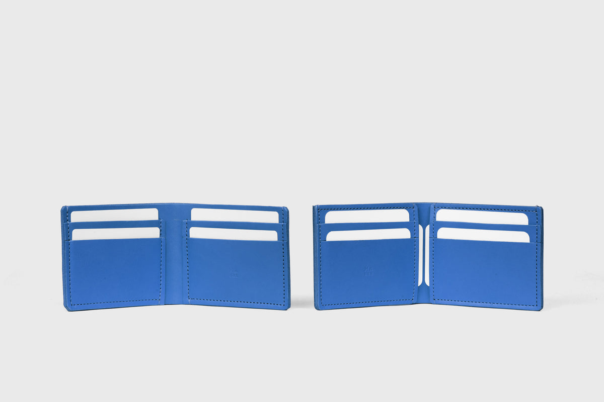 Bifold Wallet Horizontal 6 Slots Royal Blue Leather Atelier Madre Manuel Dreesmann Barcelona Spain 3