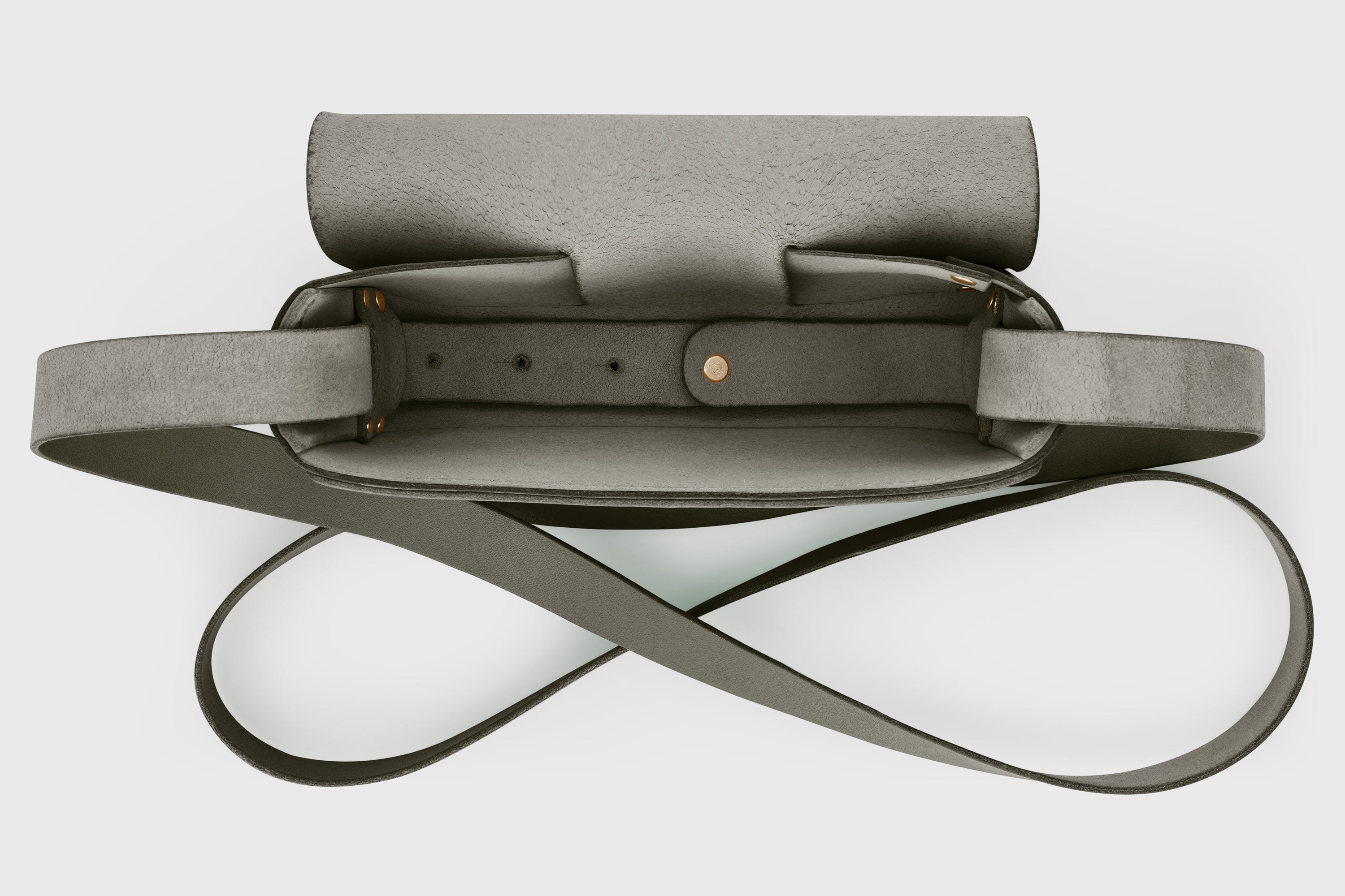 Brick Bag Olive Green Color Leather Square Block Vegetable Tanned Full Grain Vachetta Crossbody Shoulder Block Minimalist Premium Designer Atelier Madre Manuel Dreesmann Barcelona Spain