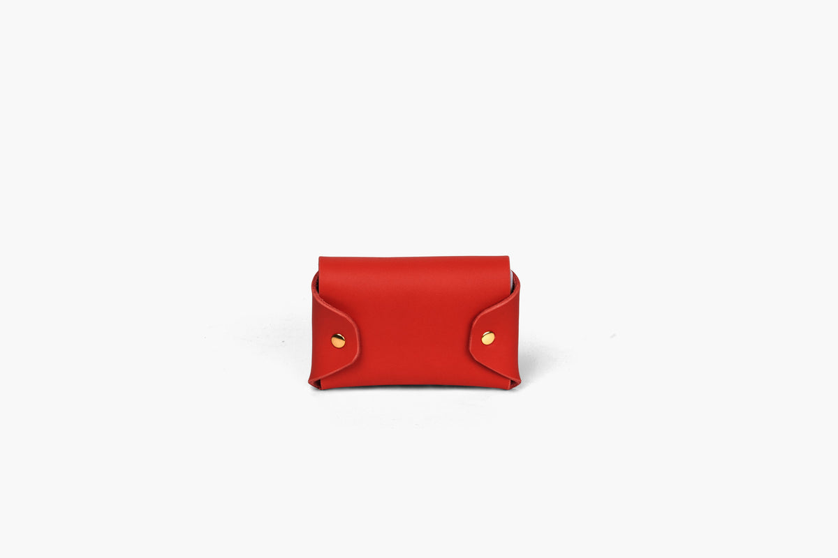 Card Holder With Snap Buttons Red Color Leather Atelier Madre Manuel Dreesmann 3
