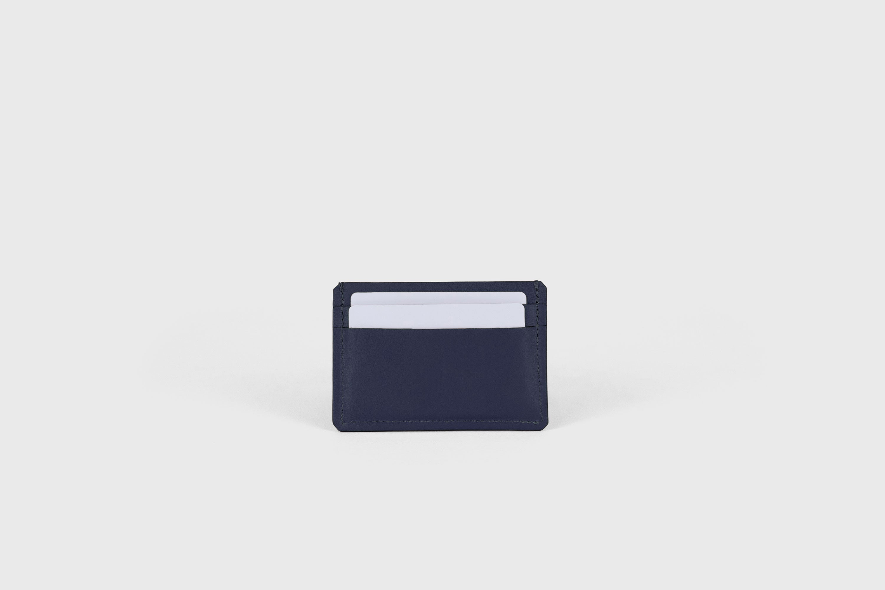 Card Wallet Premium Leather Marine Blue Color Slim Minimalist Design Atelier Madre Manuel Dreesmann Barcelona Spain