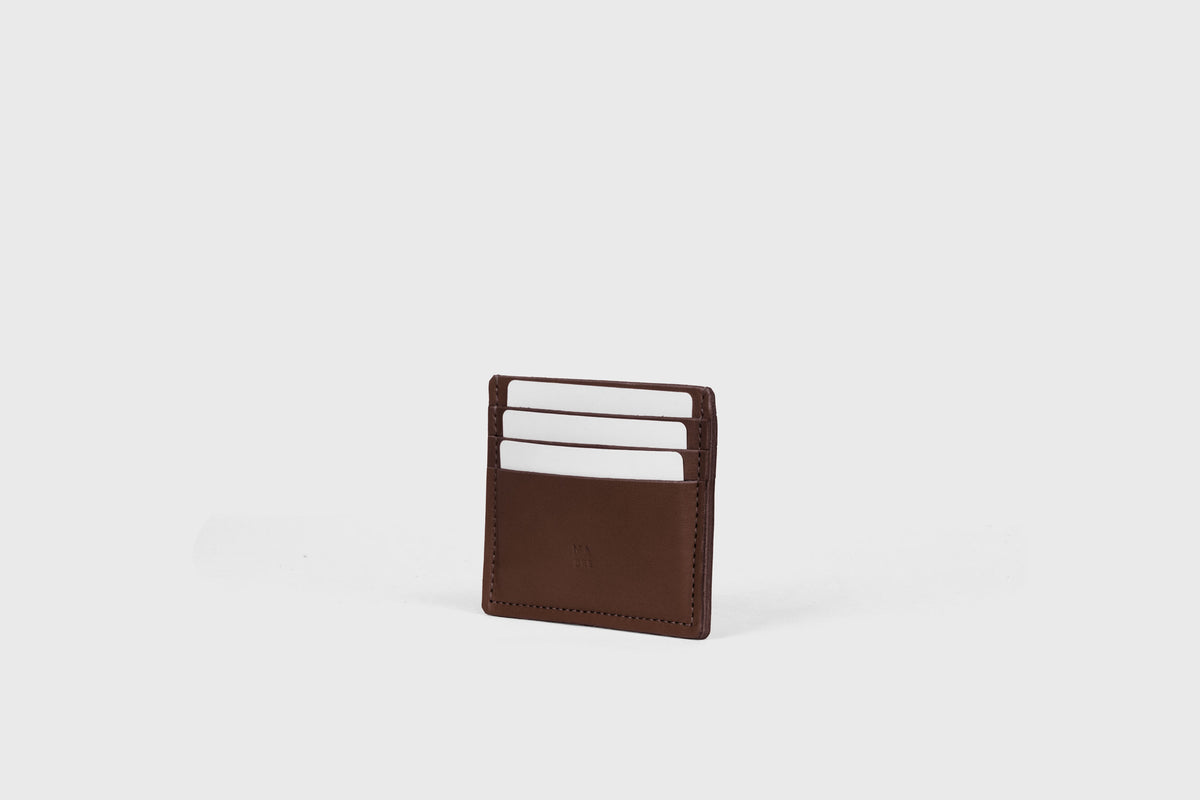 Credit Card Wallet 6 Slots Chocolate Brown Leather Atelier Madre Manuel Dreesmann Barcelona Spain 3