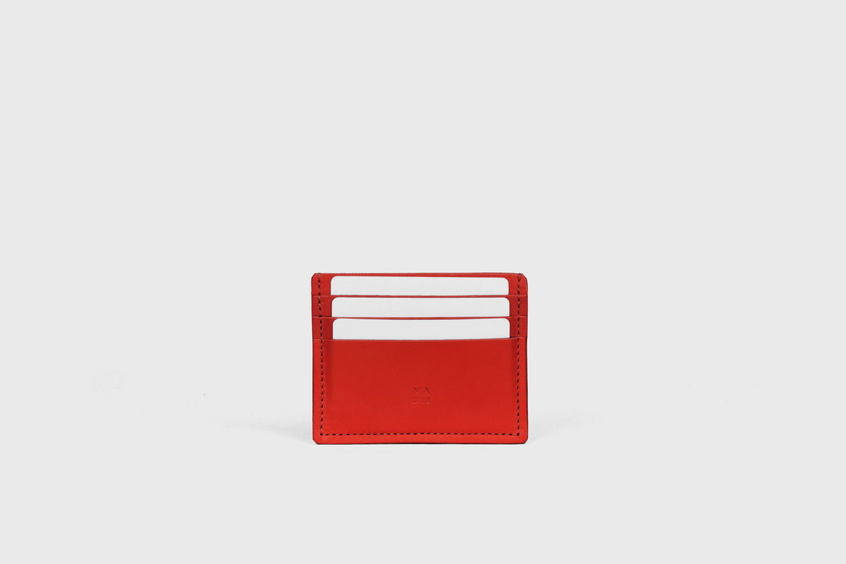 Credit Card Wallet 6 slots Red Leather Atelier Madre Manuel Dreesmann Barcelona Spain 1