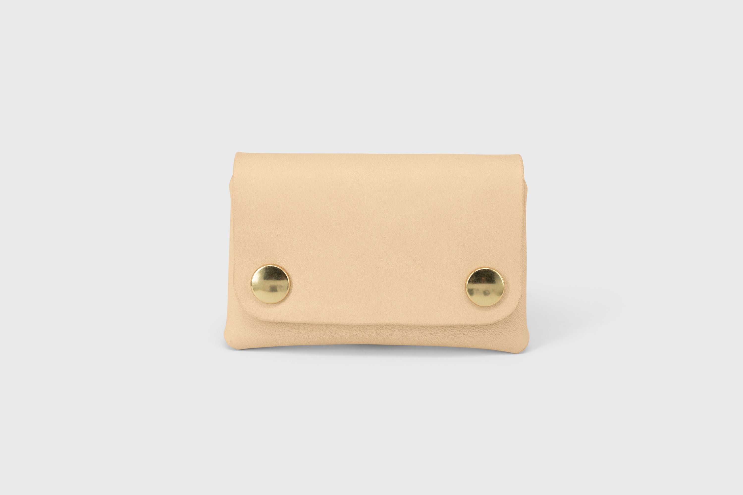 Leather Card Holder with Snap Buttons