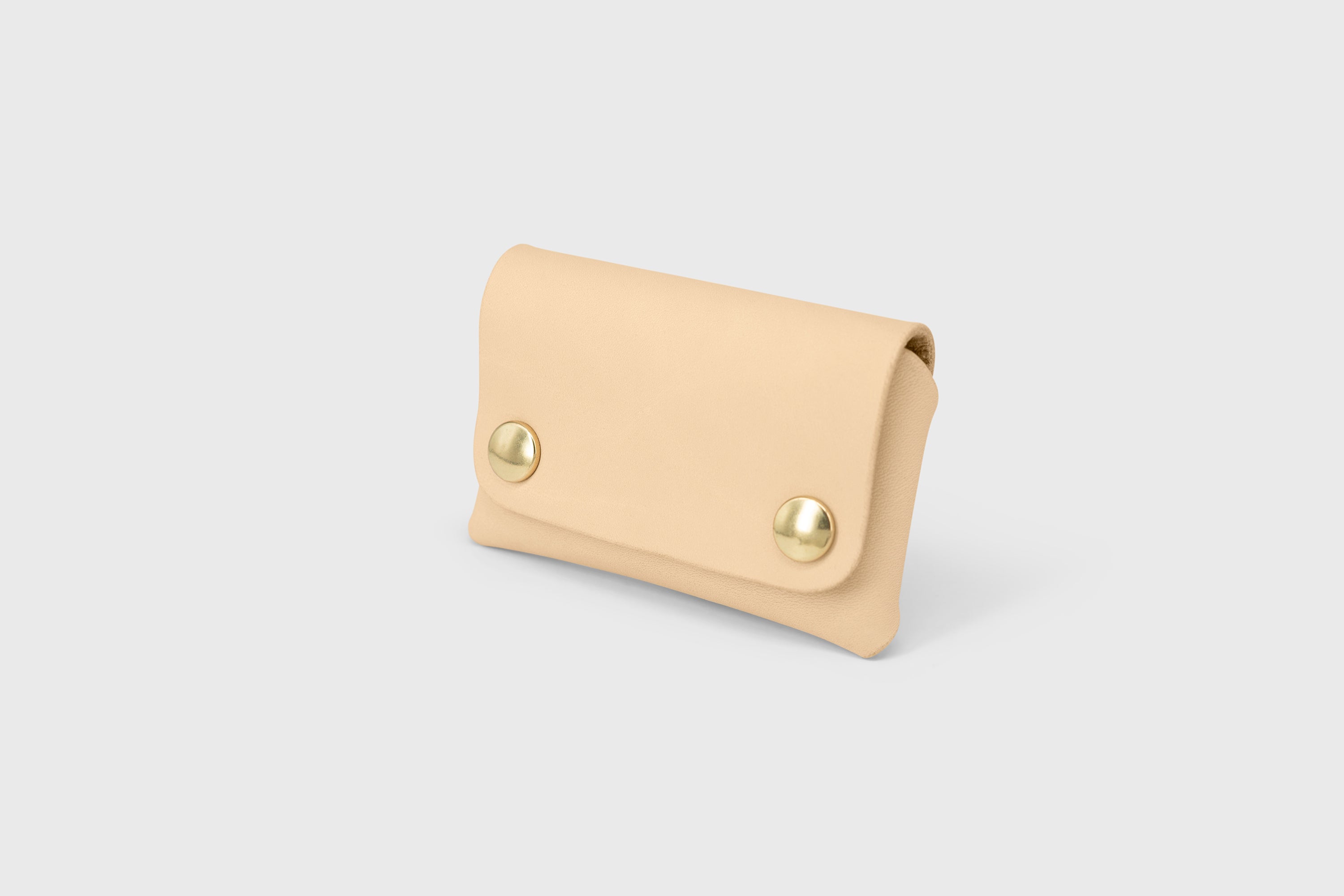 Leather Card Holder with Snap Buttons