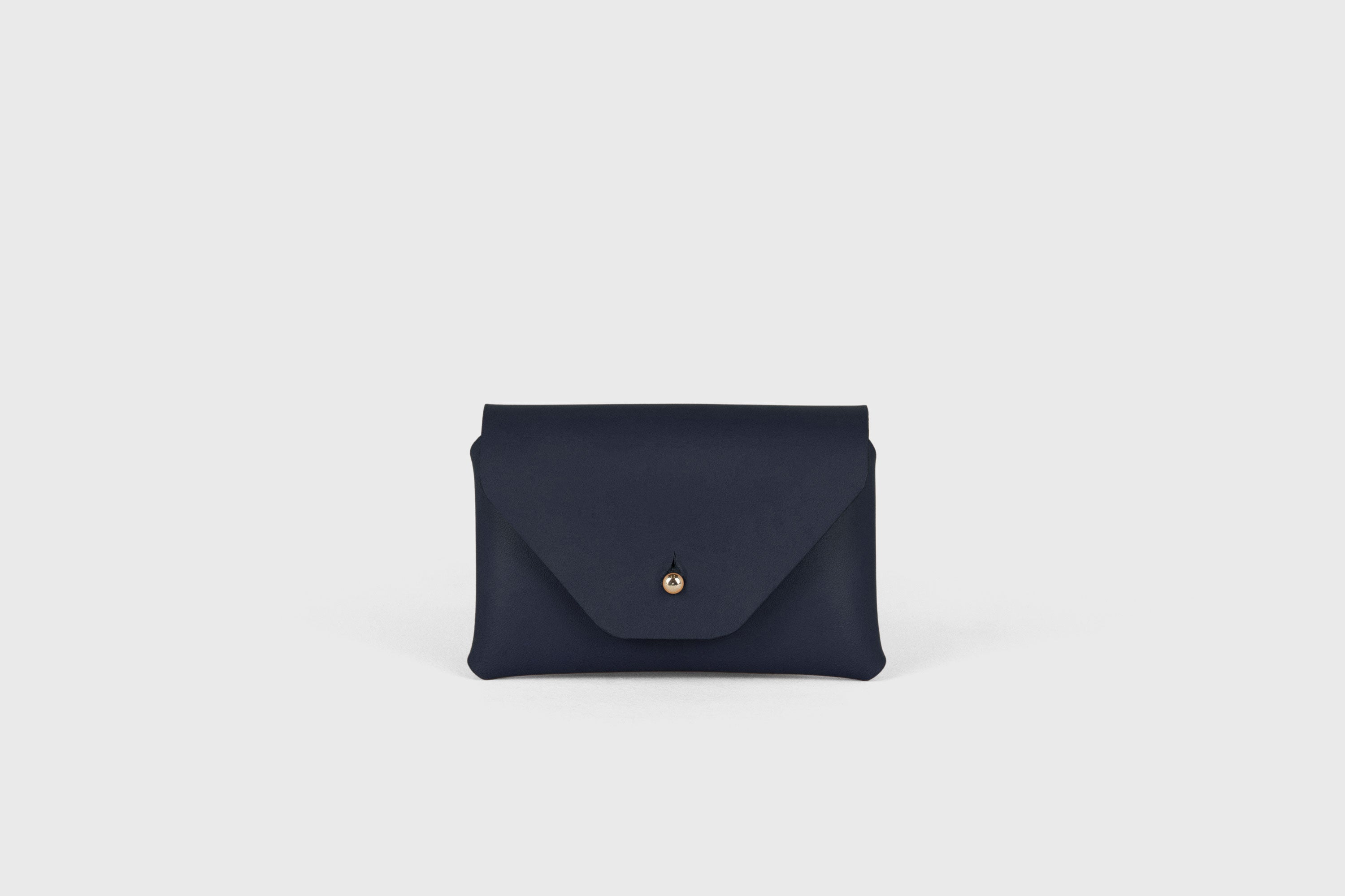 Envelope Card Wallet Premium Leather Marine Blue Color Small Minimalist Design Atelier Madre Manuel Dreesmann Barcelona Spain