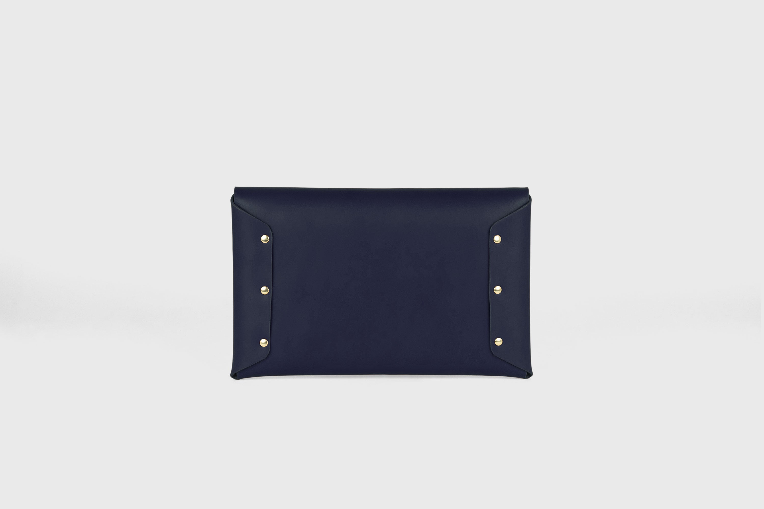 Envelope Clutch Premium Leather Marine Blue Color Handmade Minimalist Design Atelier Madre Manuel Dreesmann Barcelona Spain