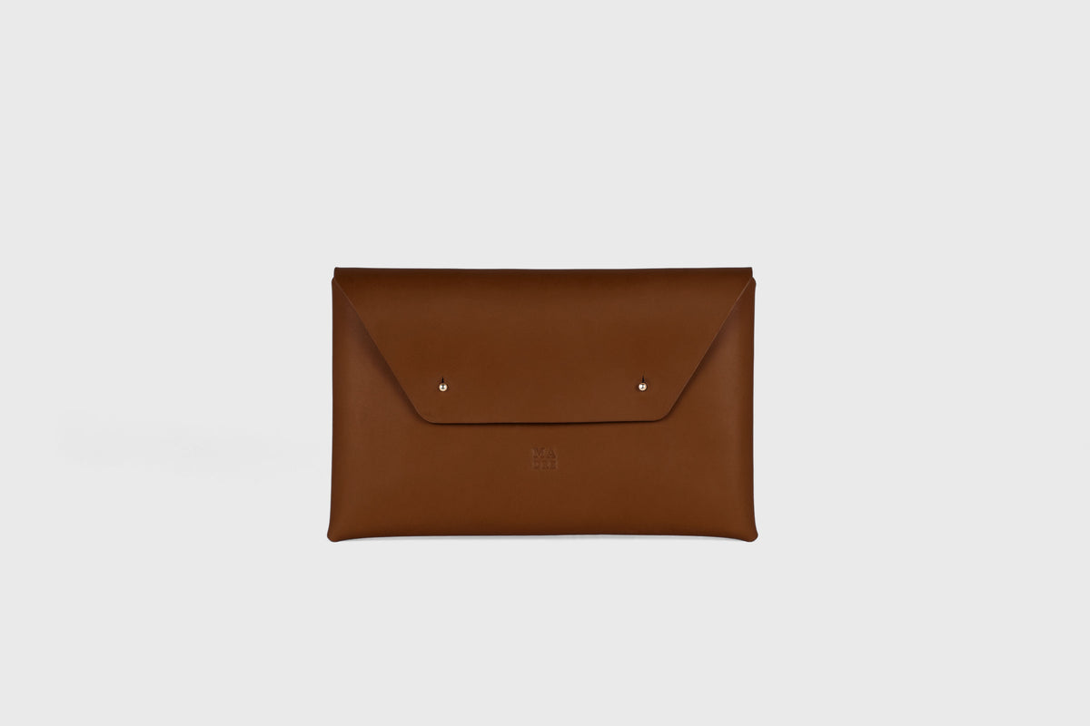 Envelope Clutch Medium Dark Brown Leather Atelier Madre Manuel Dreesmann 11