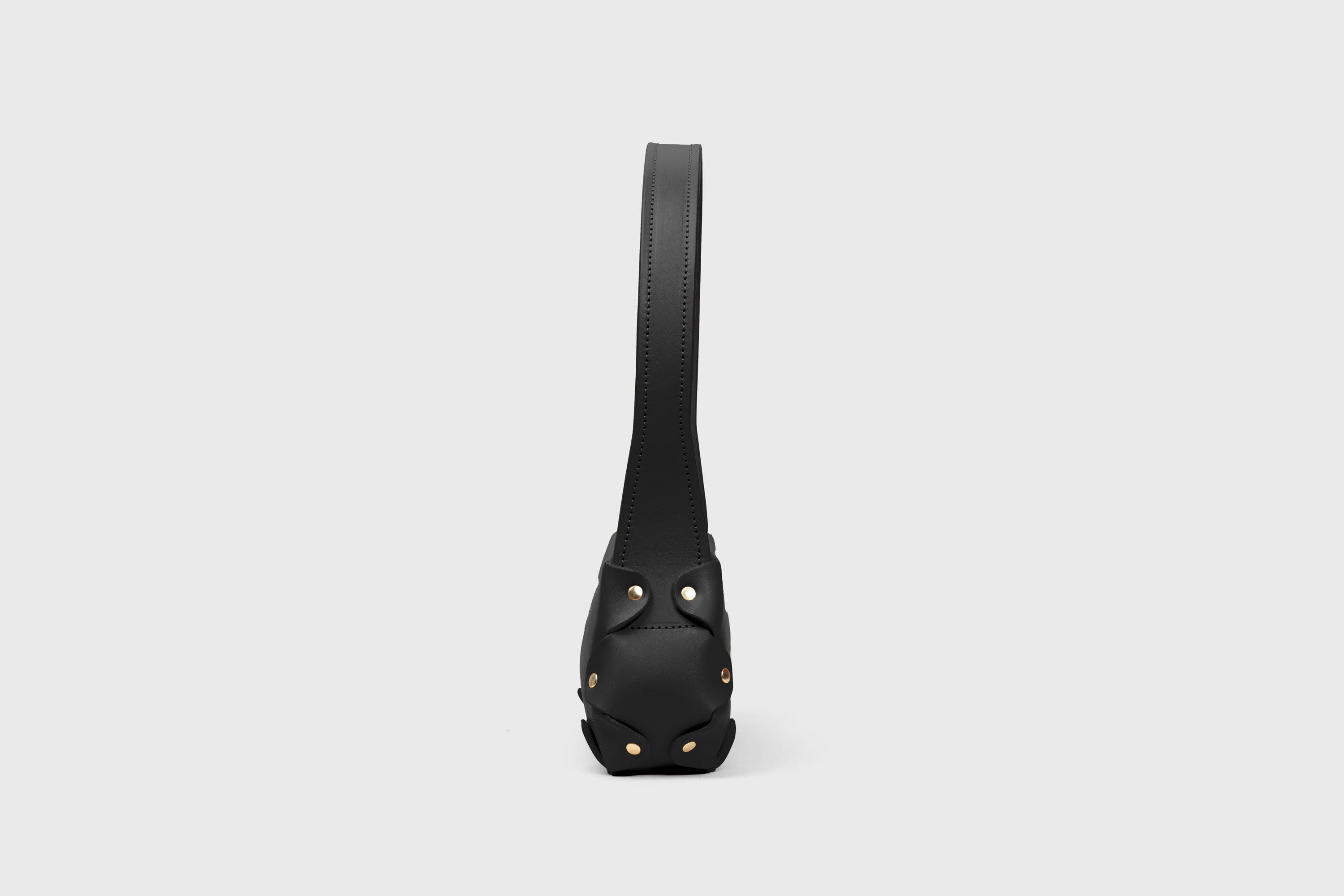 Fiona Bag Small Black Color Premium Quality Leather Zipper Shoulder Bag Minimalist Modern Design, Atelier Madre Manuel Dreesmann Barcelona
