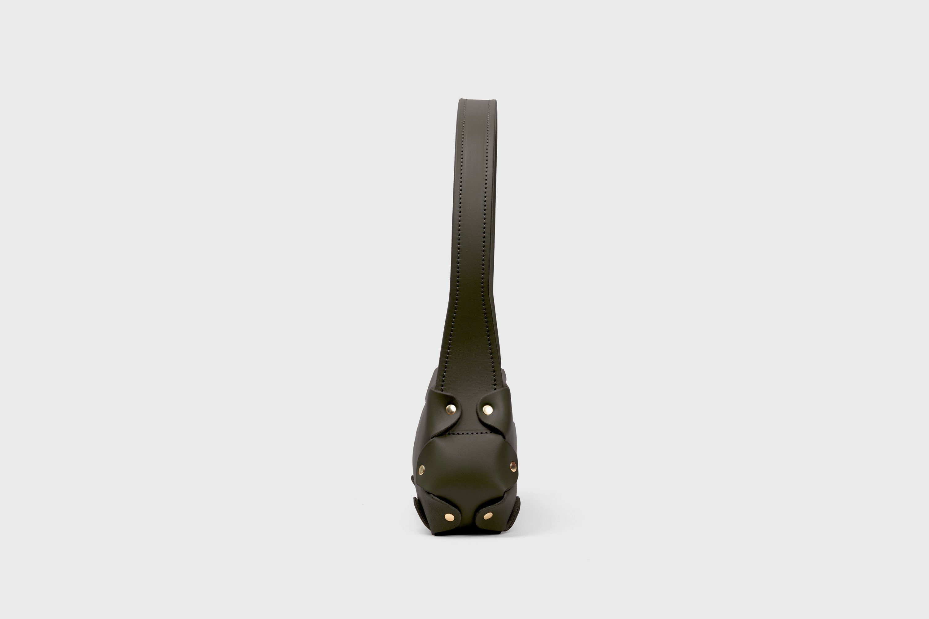 Fiona Bag Small Olive Green Color Leather Zipper Shoulder Bag Minimalist Modern Design Premium Quality Atelier Madre Manuel Dreesmann Barcelona