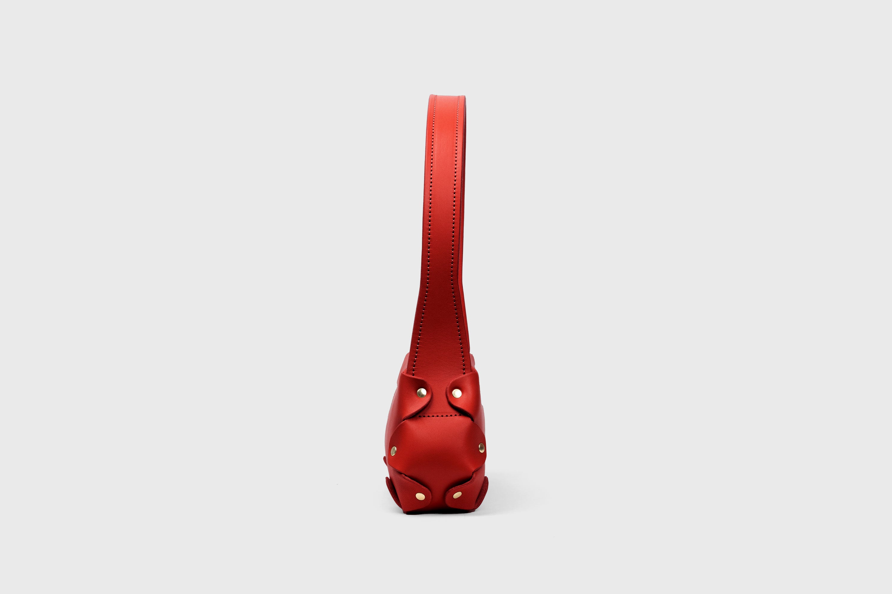 Fiona Bag Small Red Premium Quality Leather Zipper Shoulder Bag Minimalist Modern Design, Atelier Madre Manuel Dreesmann Barcelona