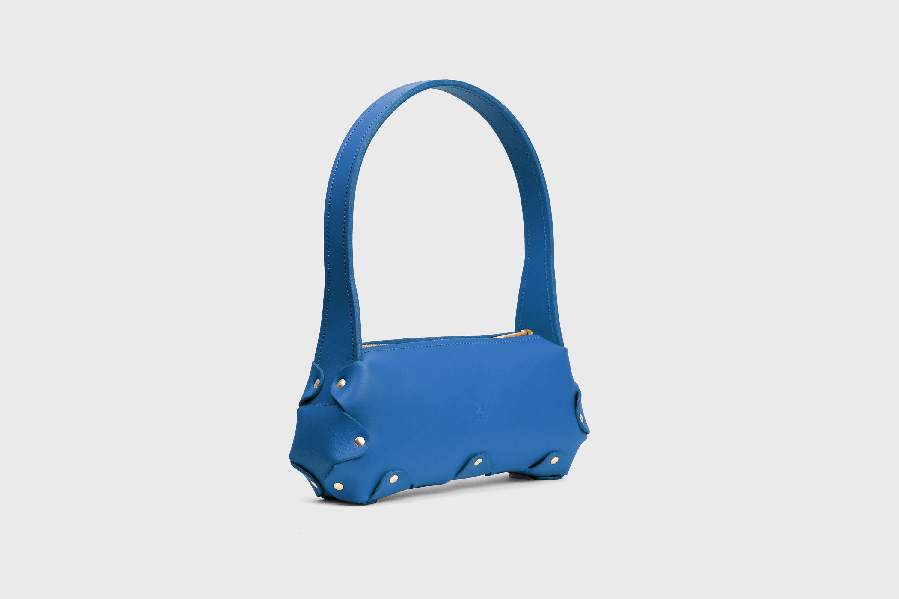 Fiona Bag Small Royal Blue Color Leather Zipper Shoulder Bag Minimalist Modern Design Premium Quality Atelier Madre Manuel Dreesmann Barcelona