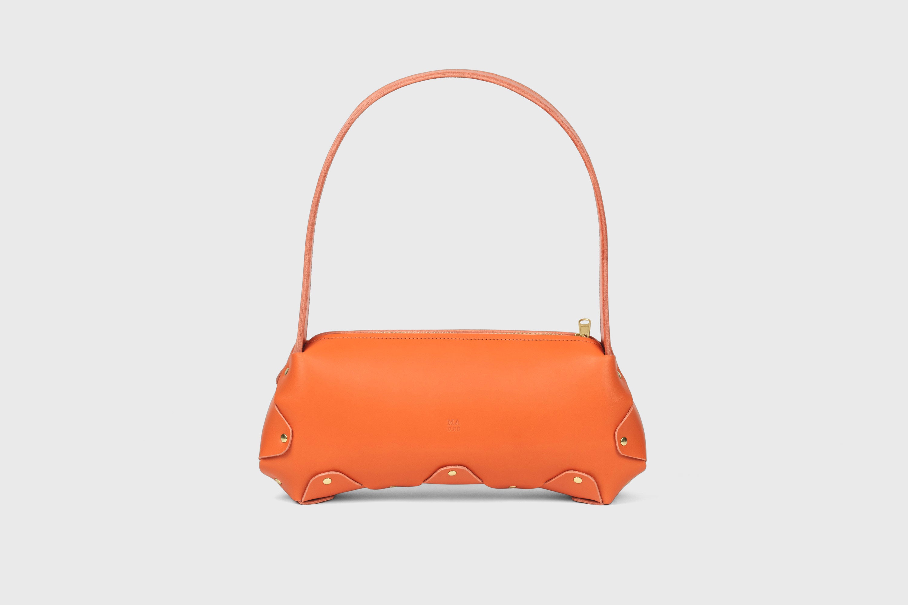 Fiona Leather Orange Color Premium Quality Minimalist Design Atelier Madre Manuel Dreesmann Barcelona Spain