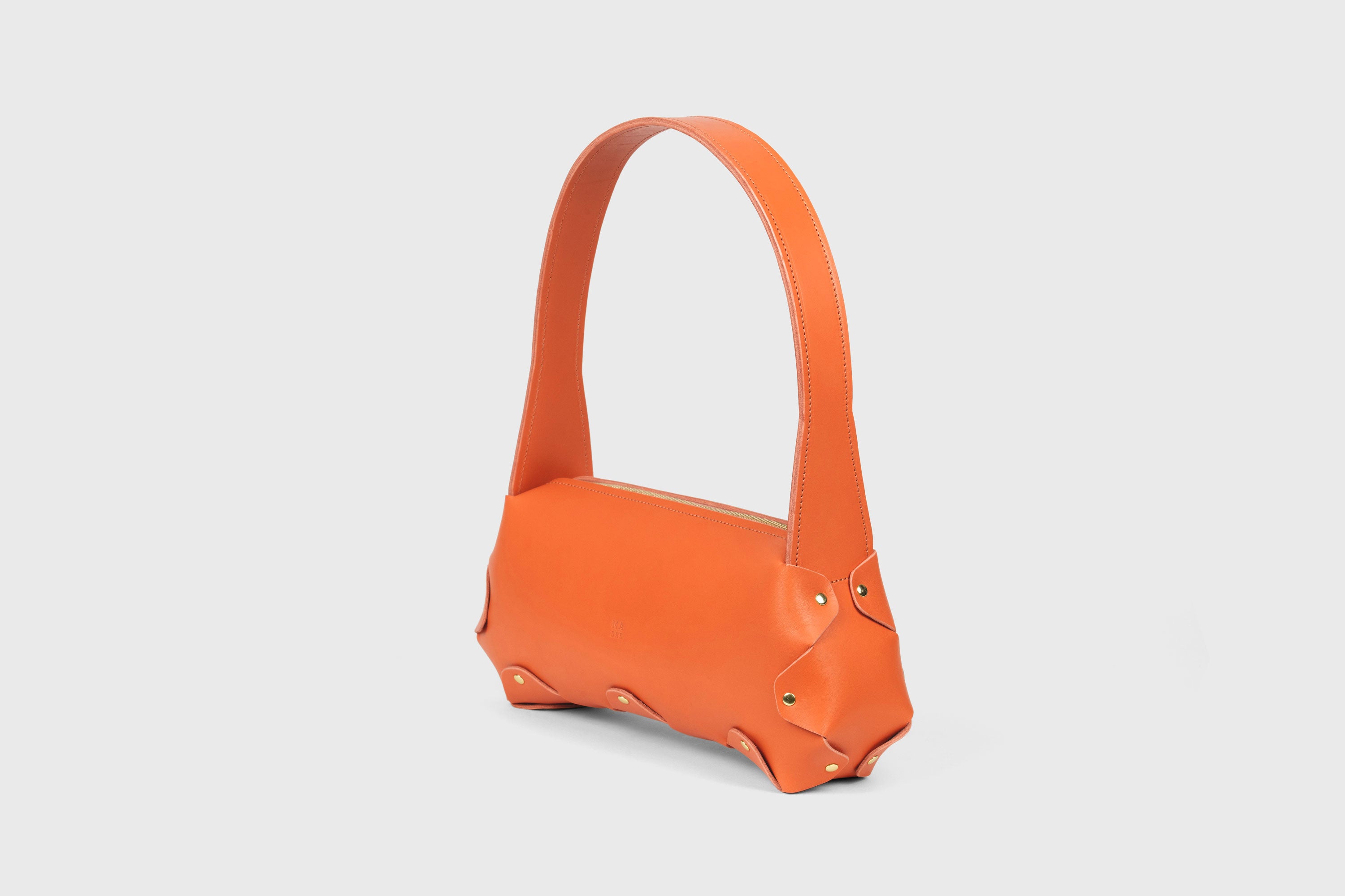 Fiona Leather Orange Color Premium Quality Minimalist Design Atelier Madre Manuel Dreesmann Barcelona Spain