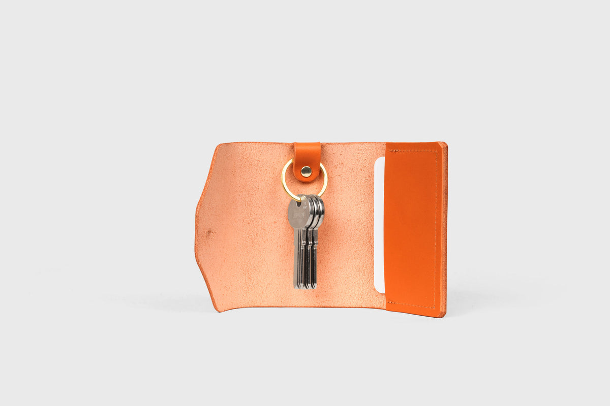 Key And Card Wallet Leather Orange Atelier Madre Manuel Dreesmann Barcelona Spain 2