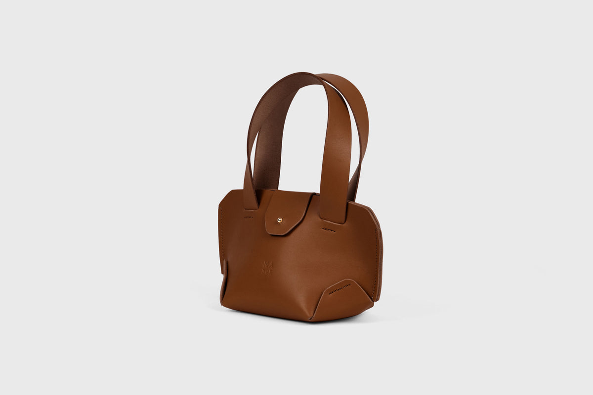 Mini Tote Bag Dark Brown Leather Atelier Madre Manuel Dreesmann Barcelona Spain 2