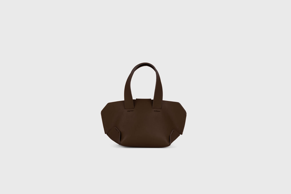 Nano Tote Bag Leather Chocolate Brown Atelier Madre Manuel Dreesmann Barcelona Spain 3