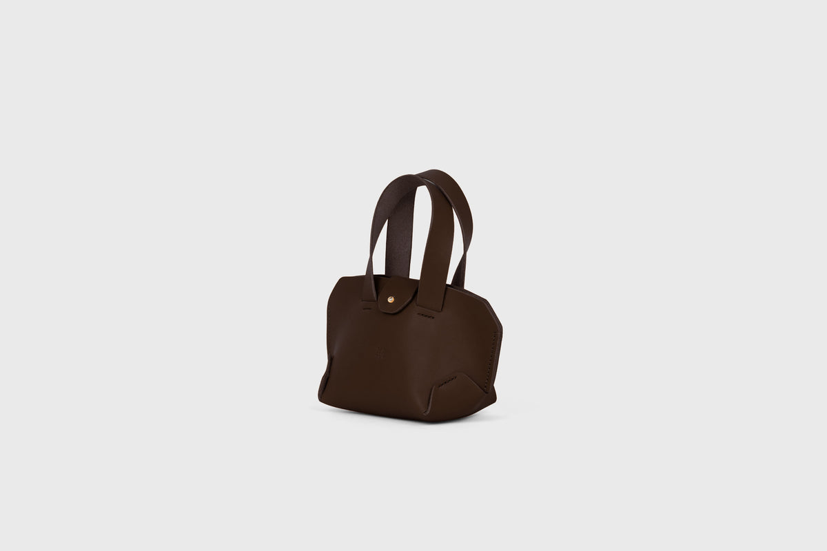 Nano Tote Bag Leather Chocolate Brown Atelier Madre Manuel Dreesmann Barcelona Spain 5