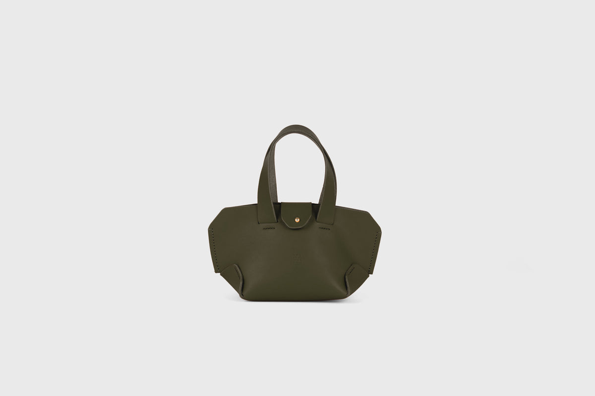 Nano Tote Bag Olive Green Leather Atelier Madre Manuel Dreesmann Barcelona Spain 2