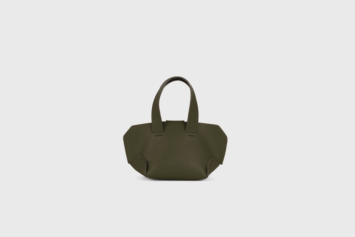Nano Tote Bag Olive Green Leather Atelier Madre Manuel Dreesmann Barcelona Spain 3
