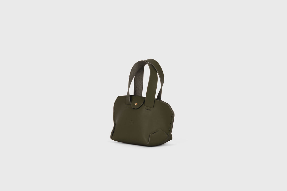 Nano Tote Bag Olive Green Leather Atelier Madre Manuel Dreesmann Barcelona Spain 5