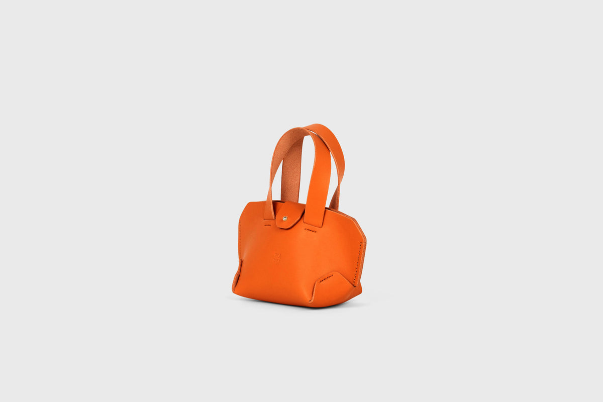 Nano Tote Bag Orange Leather Atelier Madre Manuel Dreesmann Barcelona Spain 5