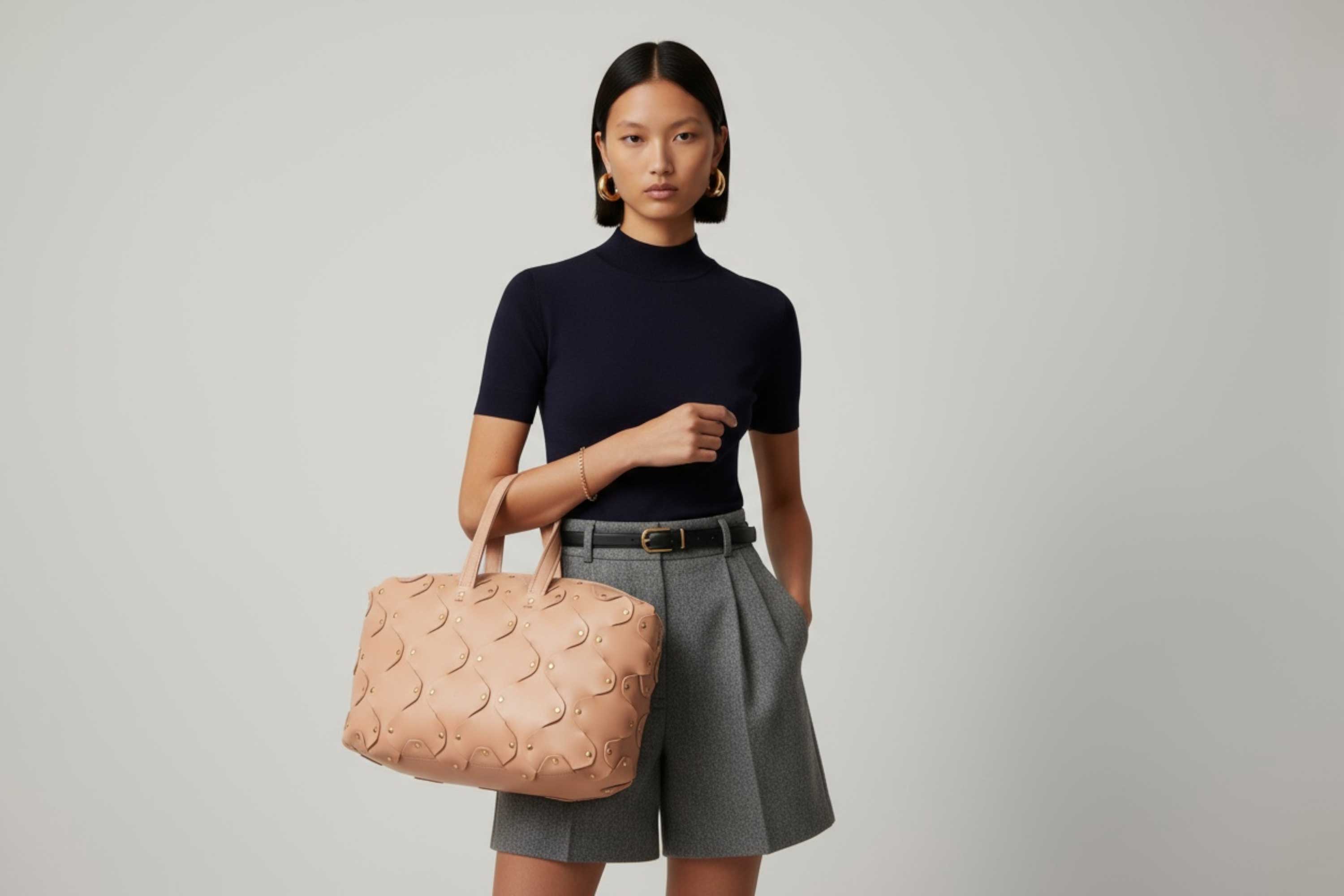 Nauto Leather Natural Color Vegetable Tanned Full Grain Spain Brass Rivets Design Minimalist Modern Big Travel Zipper Office Handbag Atelier Madre Manuel Dreesmann Barcelona