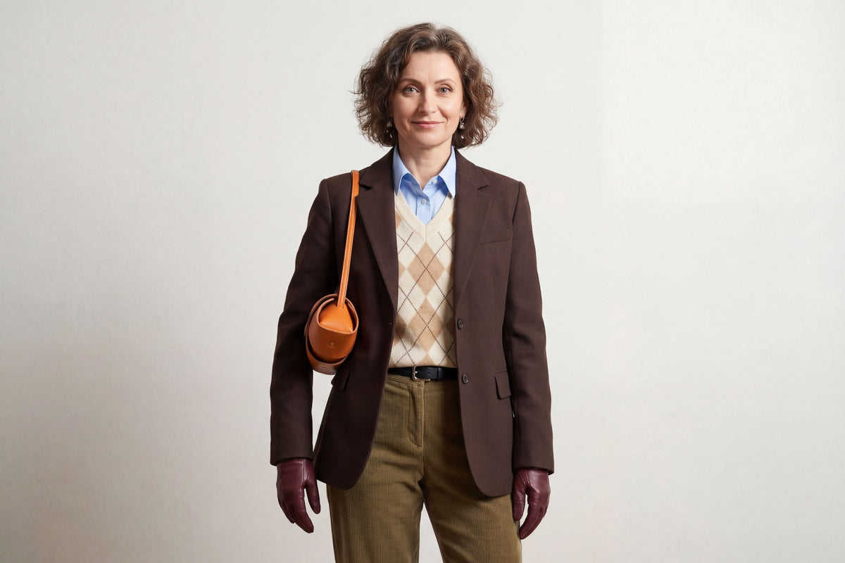 Panino Bag on a model Orange Colour Leather Vegetable Tanned Modern Minimal Design Premium Quality Atelier Madre Manuel Dreesmann Barcelona 2