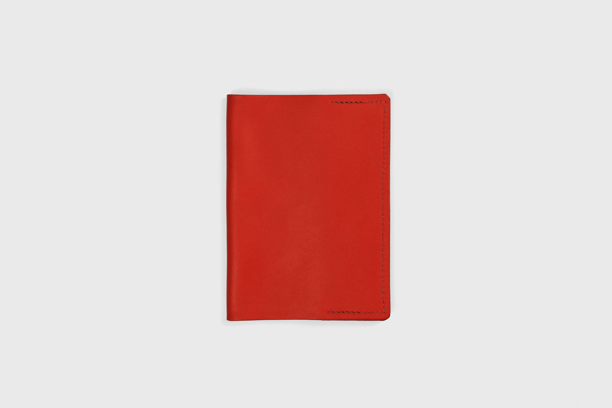 Passport Cover Leather Red Colour Leather Vegetable Tanned Modern Minimal Design Premium Quality Atelier Madre Manuel Dreesmann Barcelona 2