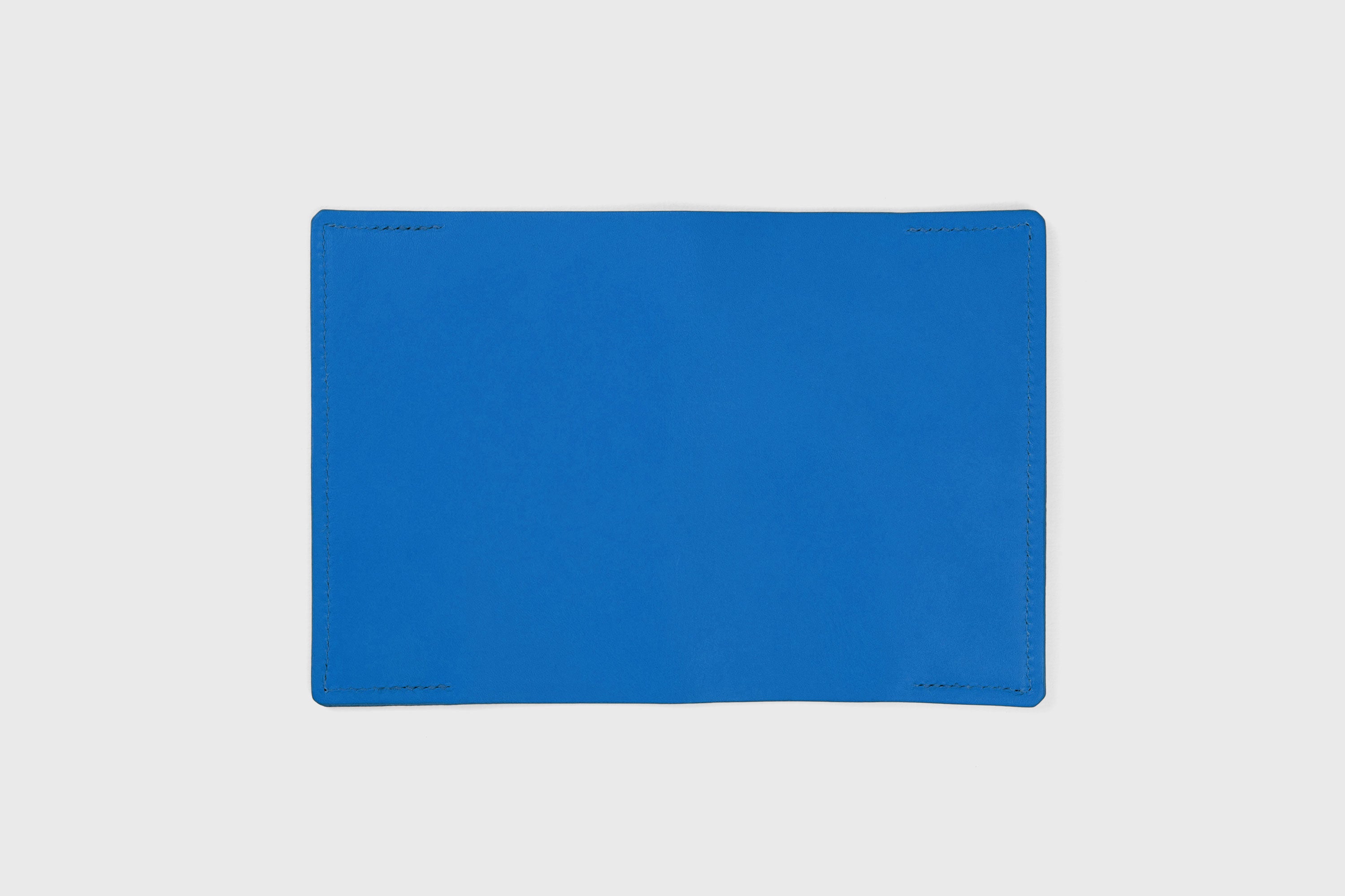 Passport Cover Holder Leather Dark Royal Blue Color Leather Sleeve Case Minimalistic Design Modern Premium Quality Handcraft Vegetable Tanned Leather Manuel Dreesmann Atelier Madre Barcelona Spain