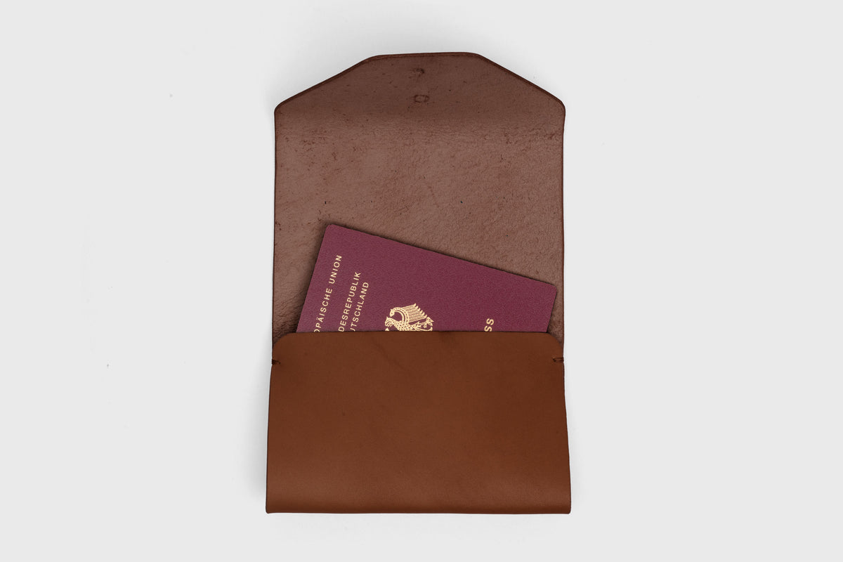 Passport Holder Dark Brown Leather Atelier Madre Manuel Dreesmann Barcelona Spain 2