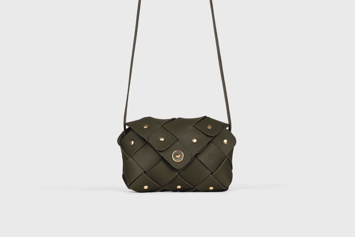 Pine Flap Bag Small Olive Green Leather Atelier Madre Manuel Dreesmann Barcelona Spain 2