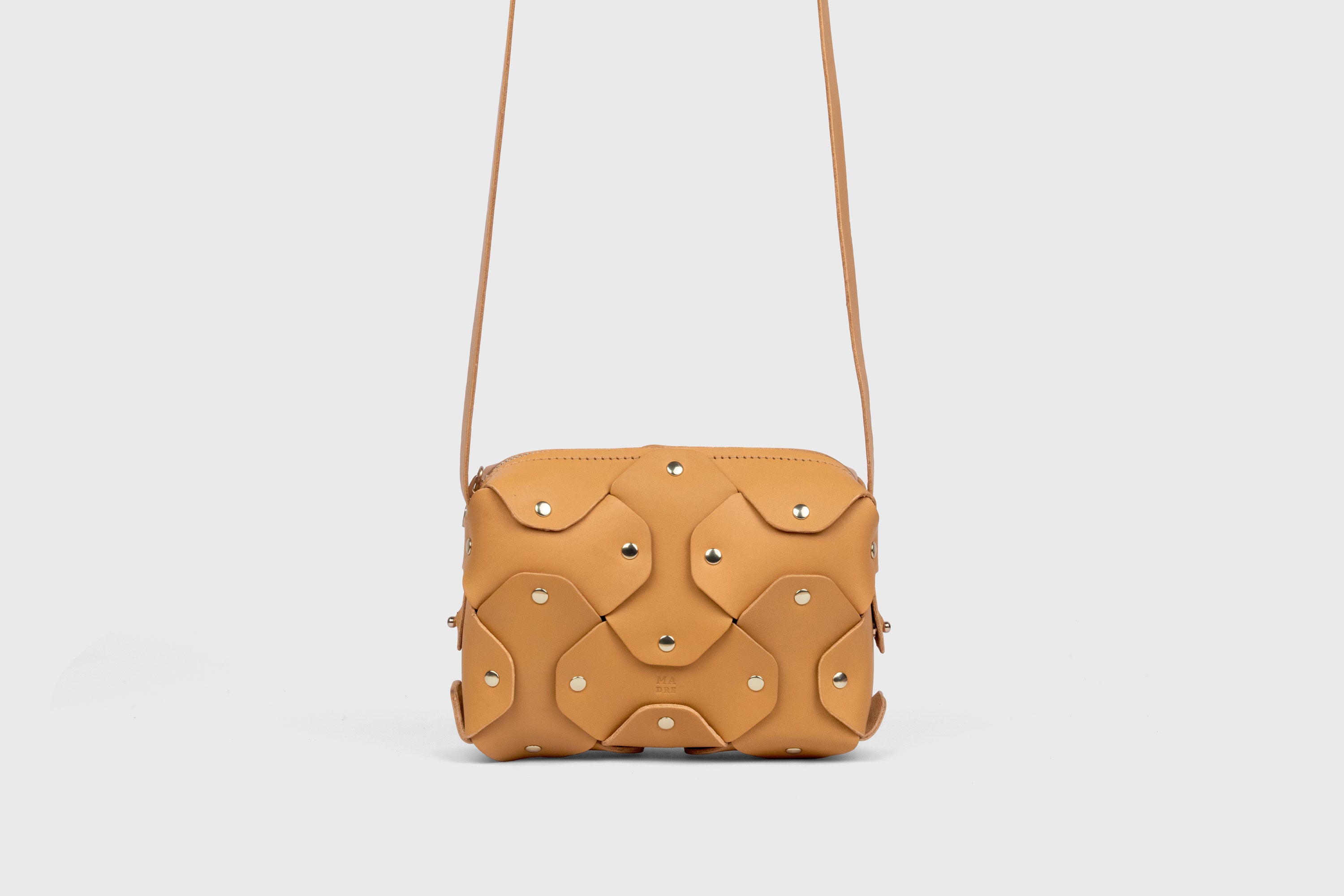 Rivet Leather Shoulder Bag, Small | Atelier Madre