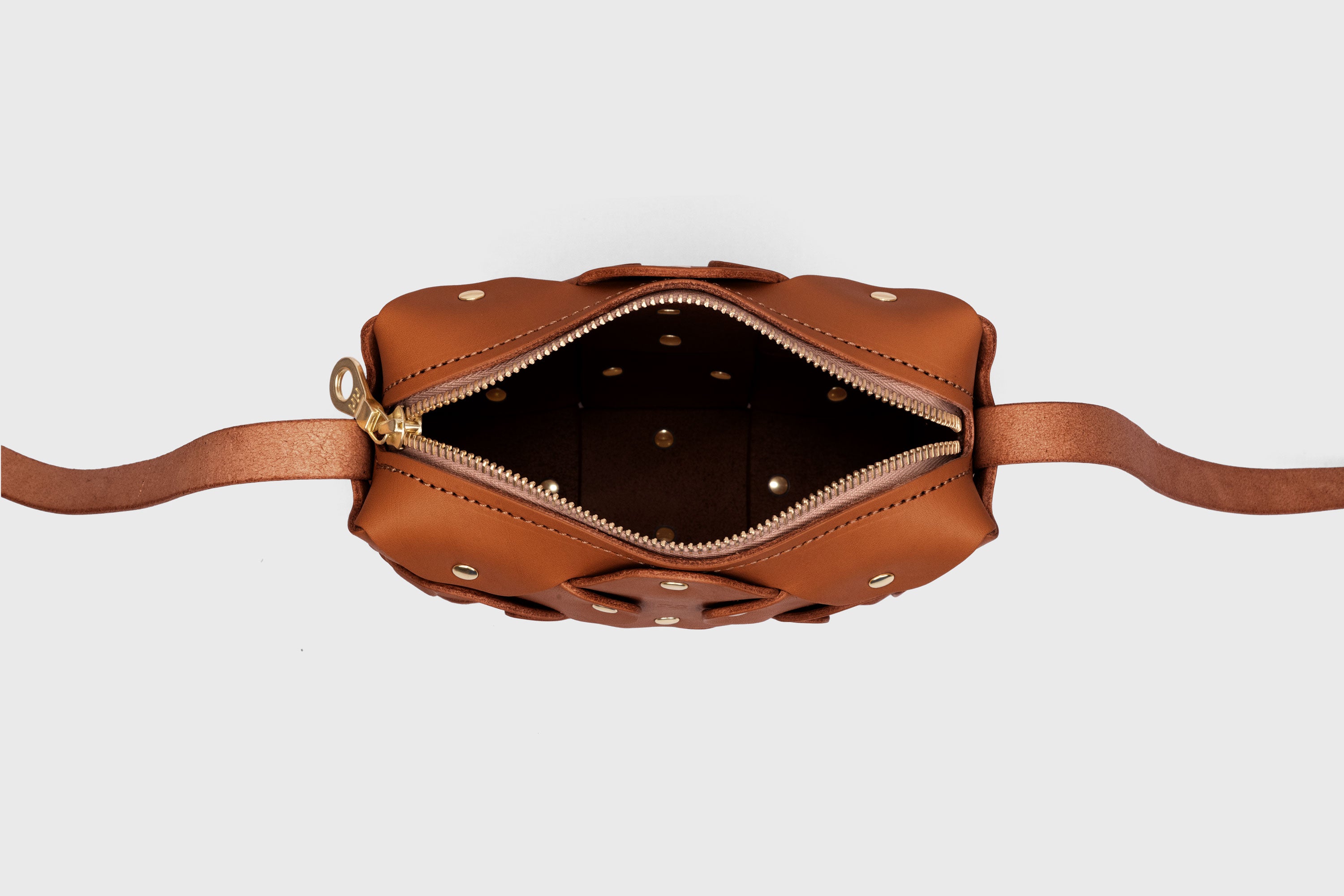 Rivet Bag Squared, Dark Brown Colour Leather Bag, Minimalist Modern Design Premium Quality from Atelier Madre Manuel Dreesmann, Barcelona