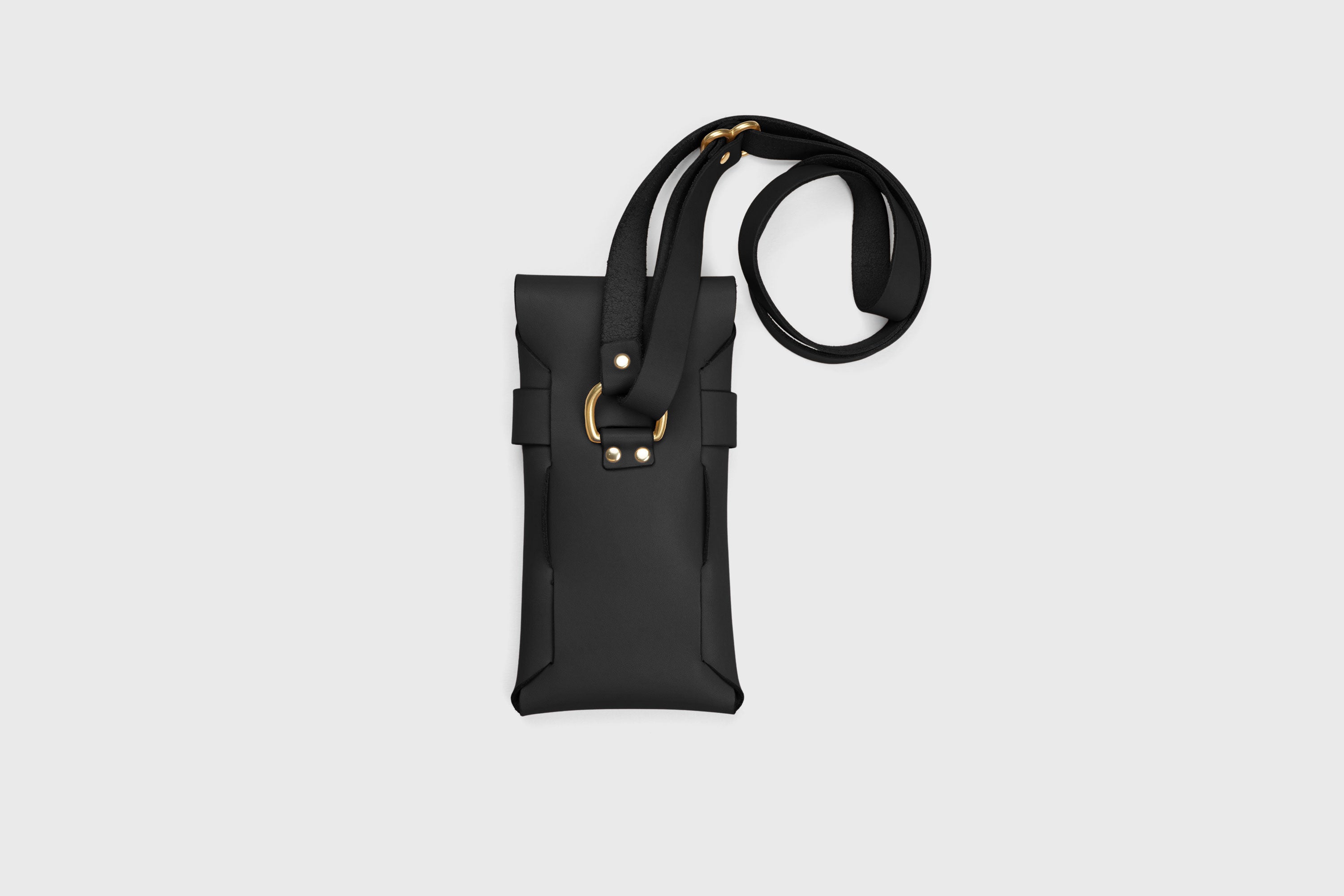 Sling Bag Pouch Leather Black Color Crossbody Premium Quality Modern Minimalist Independent Designer Atelier Madre Manuel Dreesmann Barcelona Spain