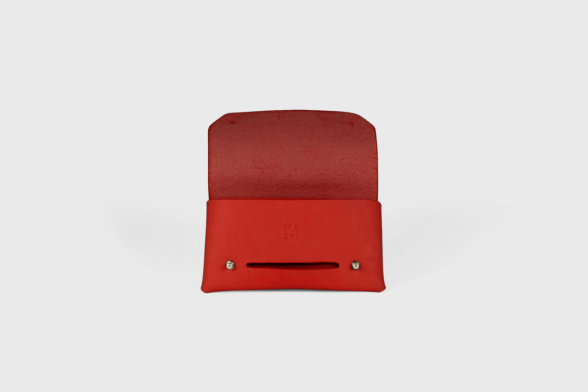 Tobacco Pouch Leather Red Colour Minimalist Atelier Madre Manuel Dreesmann Barcelona Spain 4