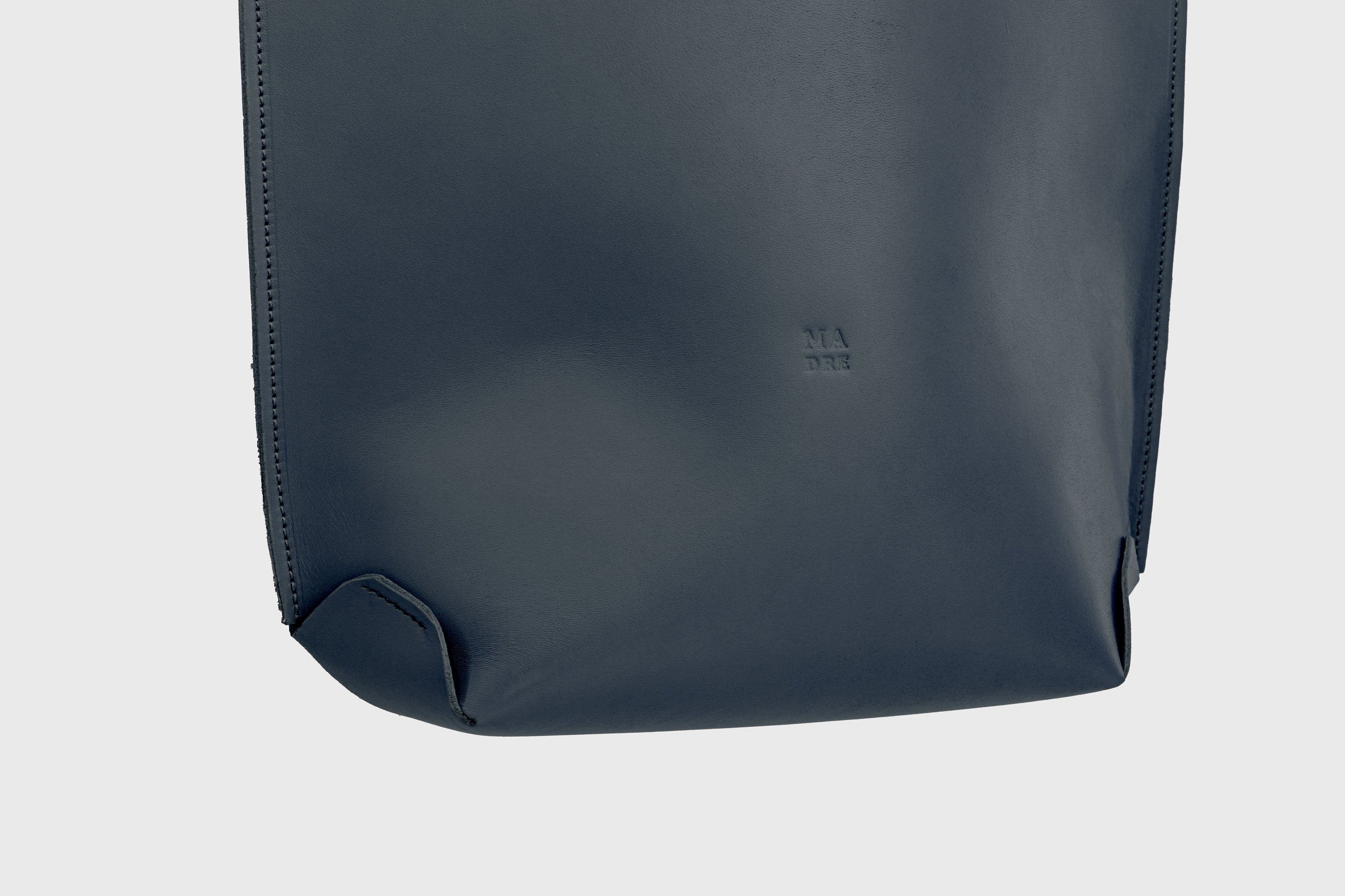 Tote Bag Long Marine Blue Color Leather Bag Vegetable Tanned Leather Exclusive Quality Craftsmanship Handmade Design By Manuel Dreesmann Atelier Madre Barcelona Spain