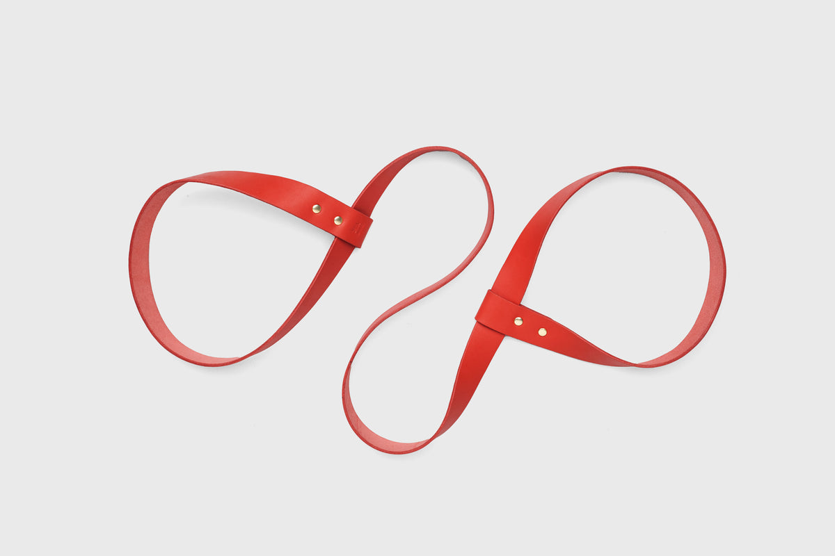 Yoga Mat Strap Red Leather Manuel Dreesmann Atelier Madre Barcelona Spain 3