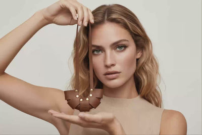 Dark Brown Color Leather Croissant Bag Charm Minimal Premium Design On Model Video Loop Atelier Madre Manuel Dreesmann Barcelona Spain