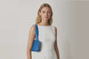 Medium Tote Bag Royal Blue Color On Model Video Loop Leather Premium Quality Minimalist Modern Design Atelier Madre Manuel Dreesmann Barcelona Spain