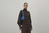 Fiona Bag Royal Blue Color Leather On Model Bright Background Vegetable Tanned Leather Video Loop Walking Modern Minimalist Design Premium Quality Atelier Madre Manuel Dreesmann Barcelona Spain