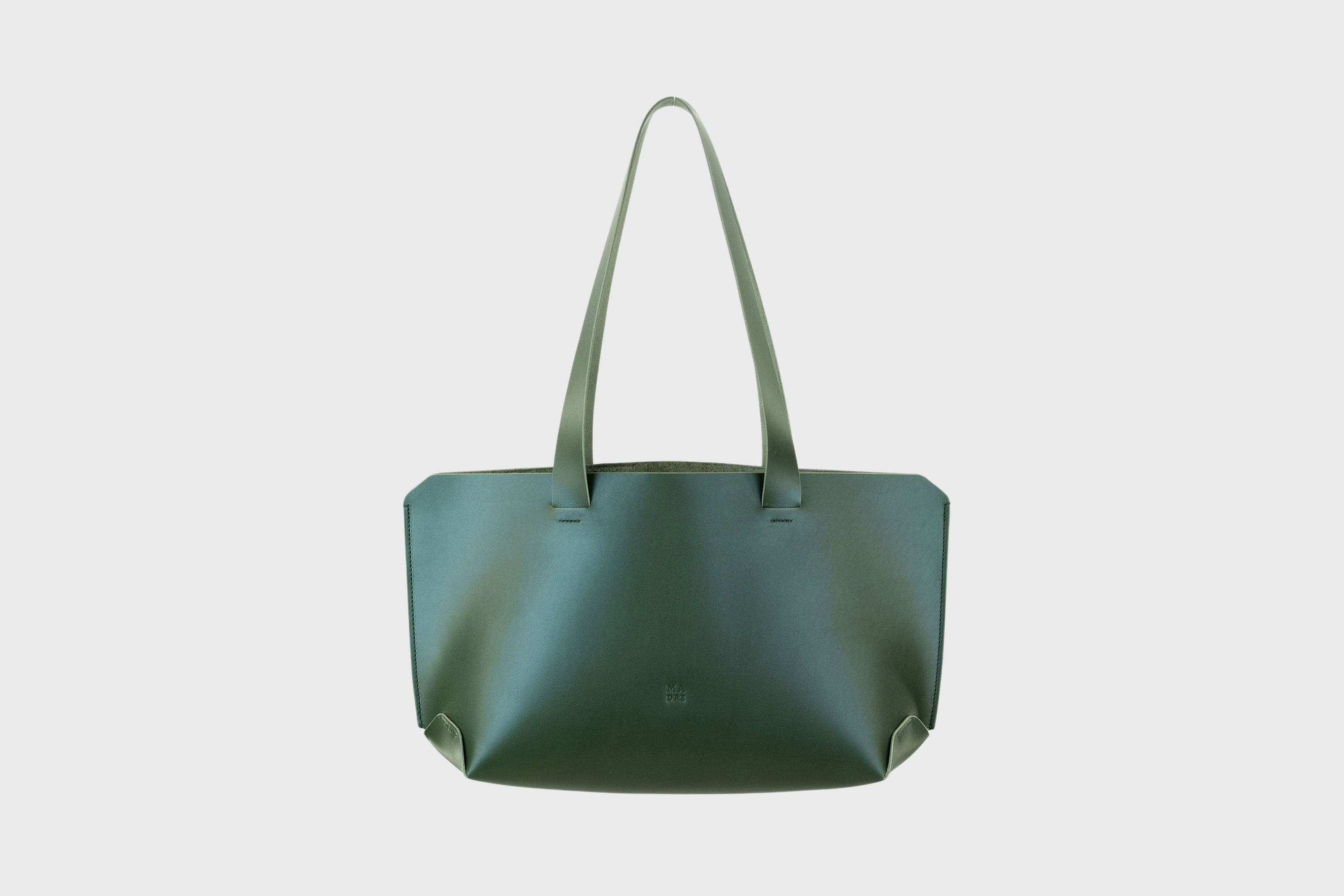 Tote Bag Olive Green Vegetable Tanned Leather Handmade Quality Design By Manuel Dreesmann Atelier Madre Barcelona Spain