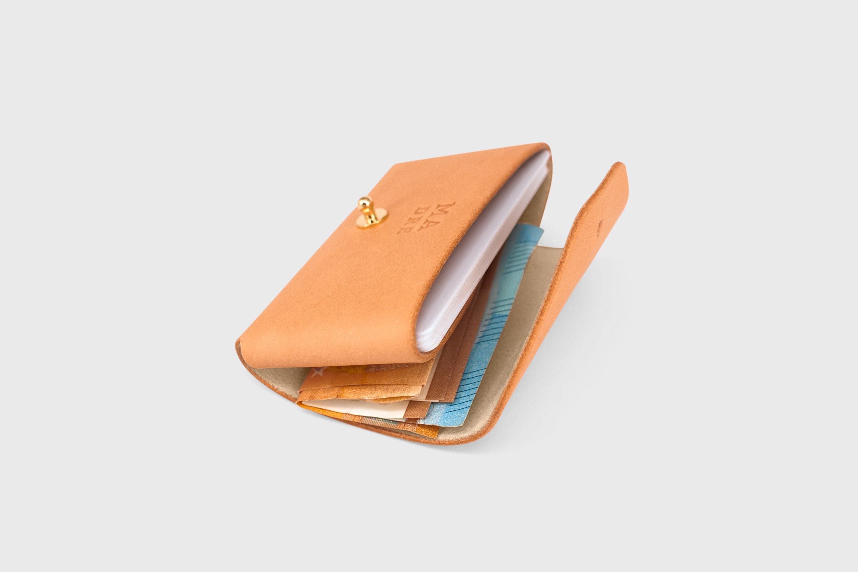 Wallet Mini Leather Brown Origami Design Vachetta By Manuel Dreesmann Atelier Madre Barcelona