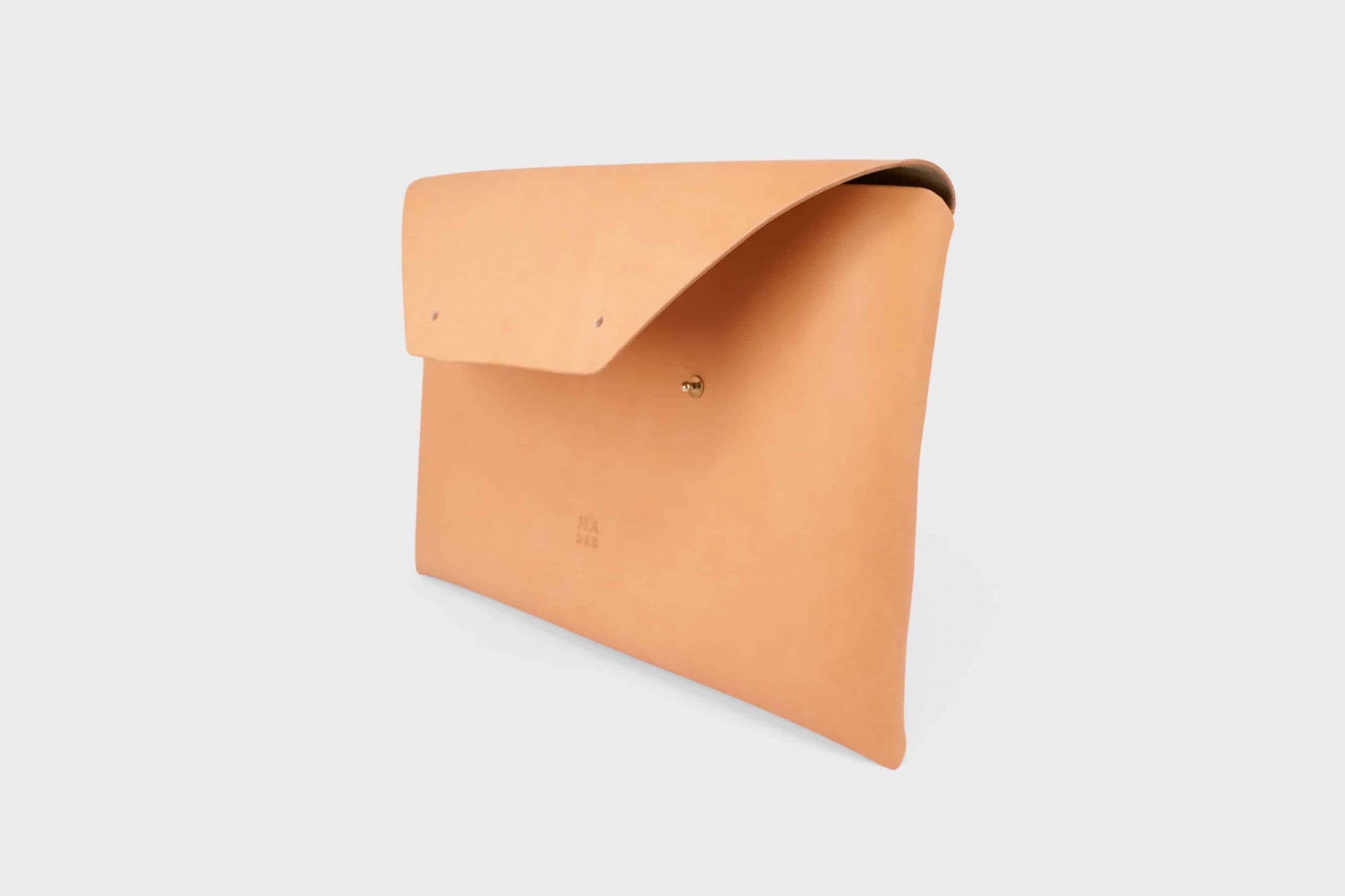Große Origami Tasche Leder Braun