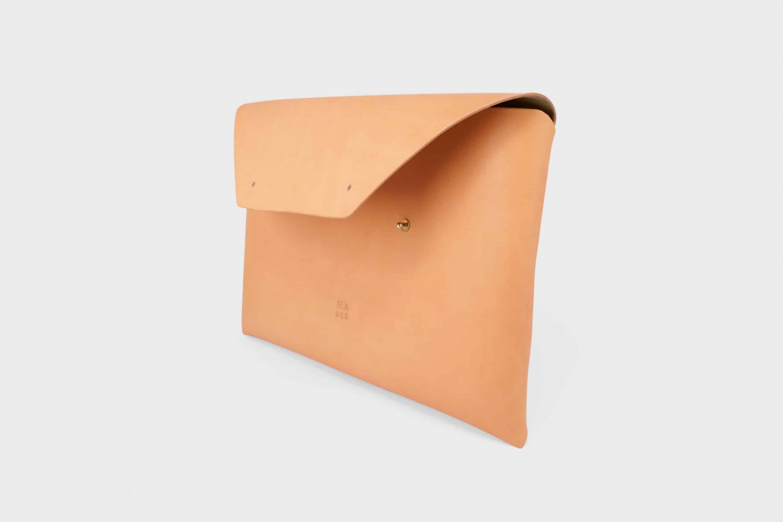 Leather envelop clutch